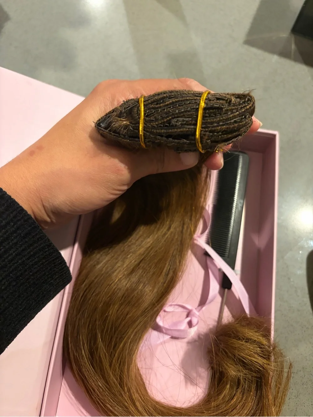 chic Remy Perfect Blend Halo Clip-Ins - Light Brown
